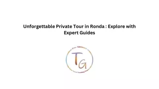 Private Tour in Ronda