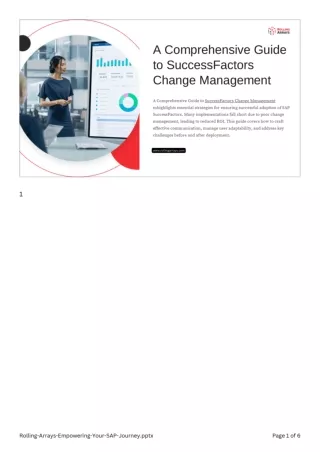 A Comprehensive Guide to SuccessFactors Change Management