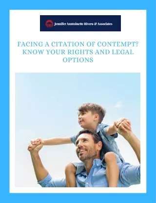 Facing a Citation of Contempt Know Your Rights and Options