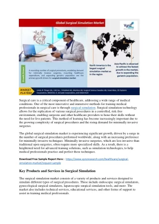 Surgical Simulation Market: Key Segments, Growth Drivers, and Challenges