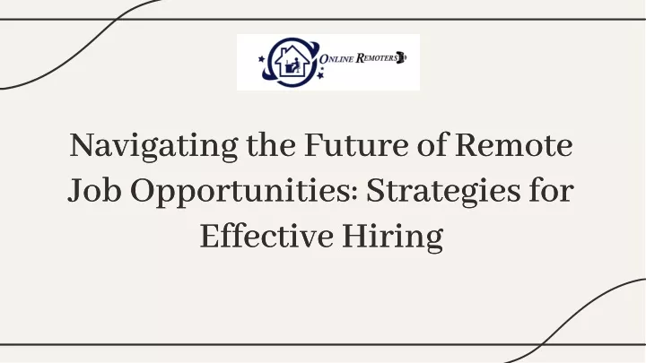 navigating the future of remote job opportunities