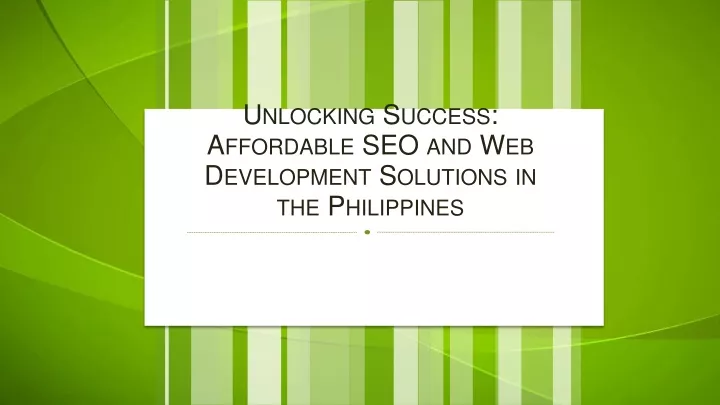 unlocking success affordable seo and web development solutions in the philippines