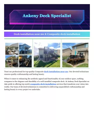 ankeny deck specialist ankeny deck specialist