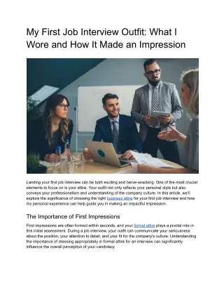 my first job interview outfit what i wore