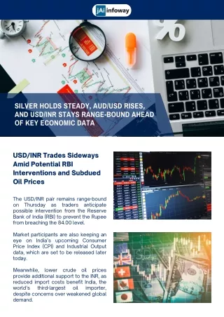 silver holds steady aud usd rises