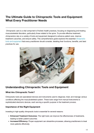 the ultimate guide to chiropractic tools
