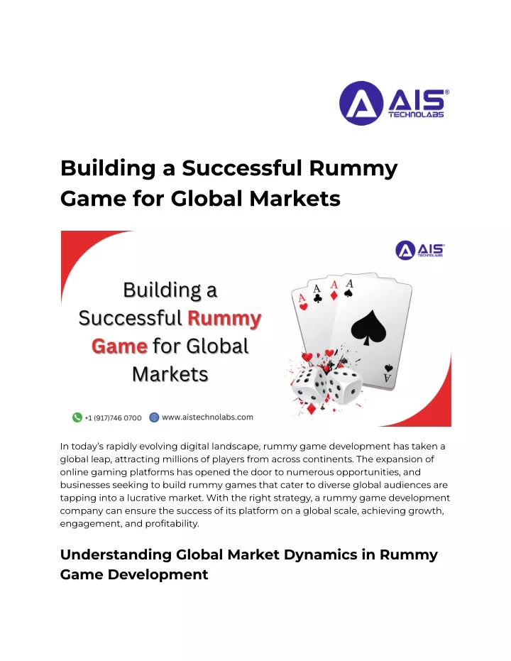 building a successful rummy game for global