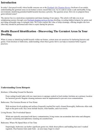 Health Hazard Identification - Discovering The Germiest Areas In Your Dwelling
