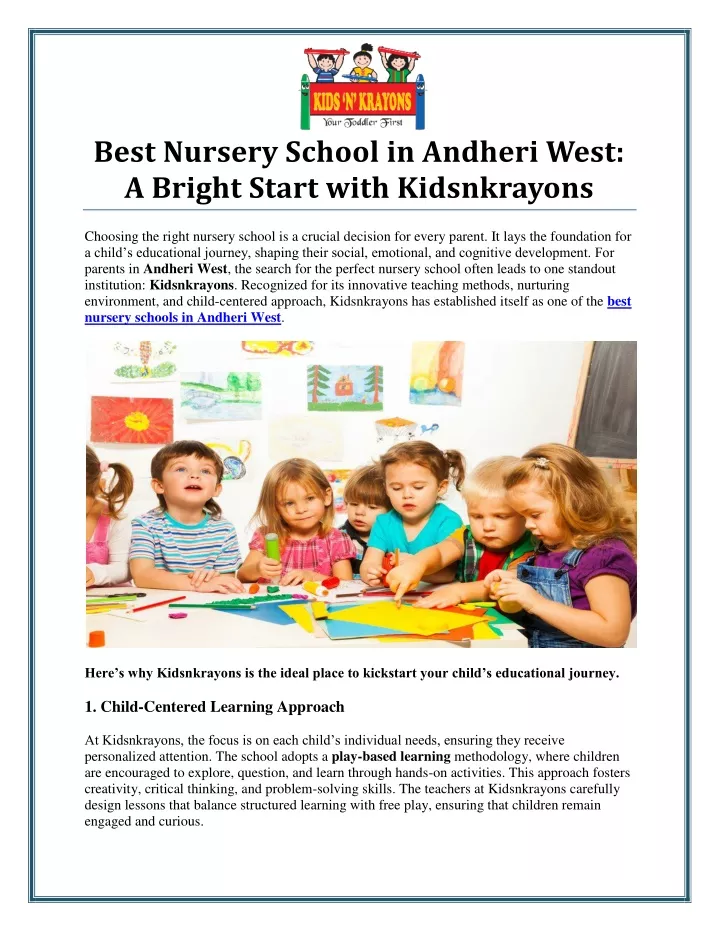 best nursery school in andheri west a bright