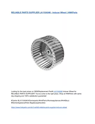 RELIABLE PARTS SUPPLIER LA11XA048 - Inducer Wheel _ HNKParts