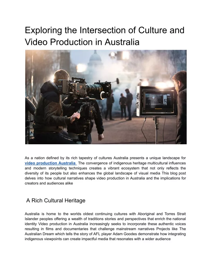 exploring the intersection of culture and video