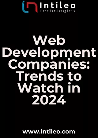 Web Development Companies Trends to Watch in 2024