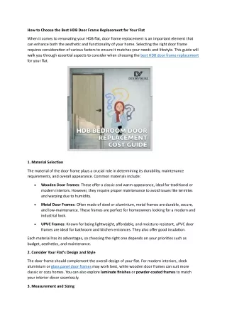 door frame replacement