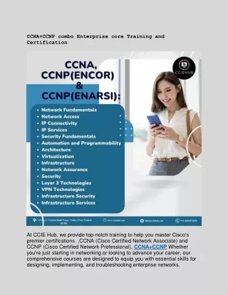 ccna ccnp combo enterprise core training