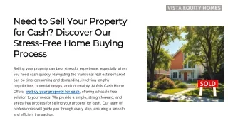 Need to Sell Your Property for Cash Discover Our Stress-Free Home Buying Process
