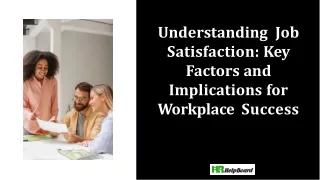 understanding job satisfaction key factors