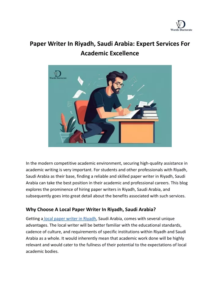 paper writer in riyadh saudi arabia expert