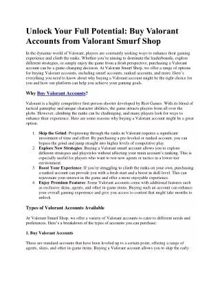 Buy Valorant Accounts from Valorant Smurf Shop