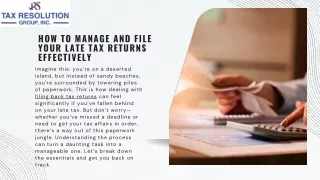 Filing Back Tax Returns | Easy Steps to Get Current with the IRS