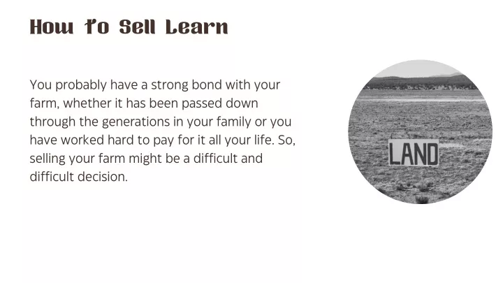 how to sell learn