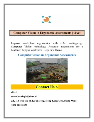 computer vision in ergonomic assessments viact