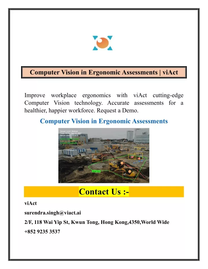 computer vision in ergonomic assessments viact