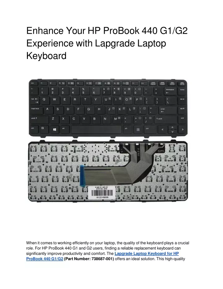 enhance your hp probook 440 g1 g2 experience with lapgrade laptop keyboard