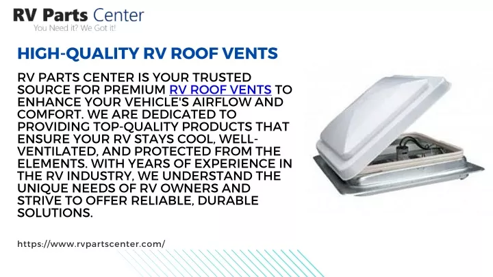 high quality rv roof vents