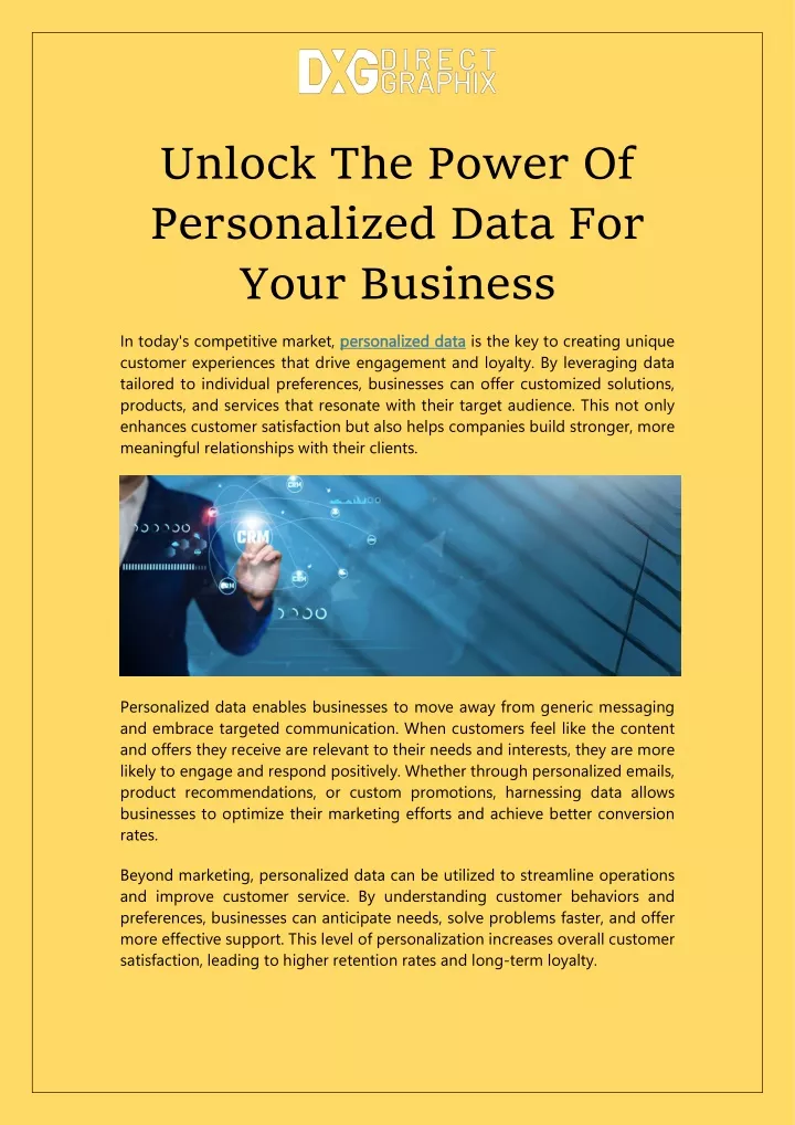 unlock the power of personalized data for your