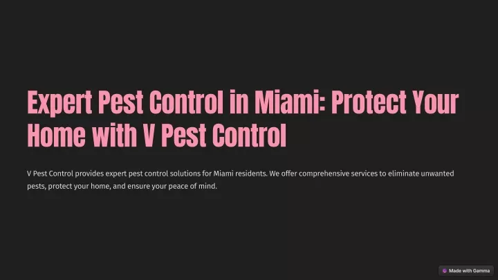 expert pest control in miami protect your home