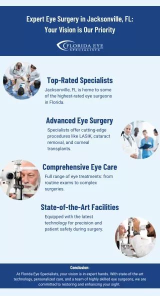 Expert Eye Surgery in Jacksonville, FL Your Vision is Our Priority