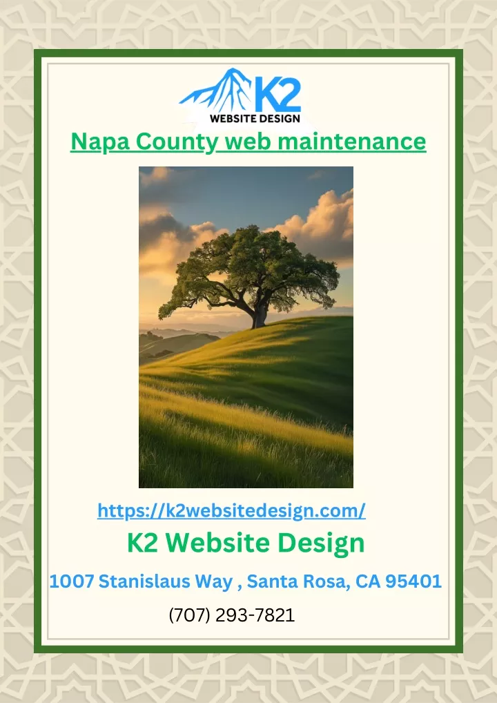 napa county web maintenance