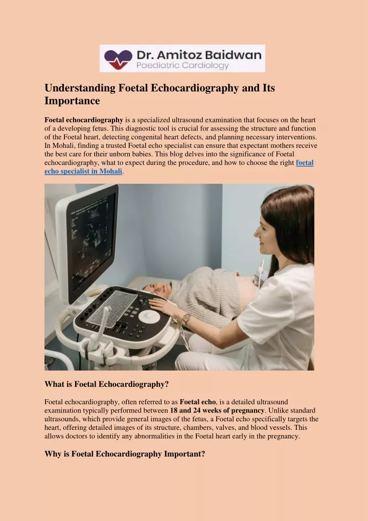 understanding foetal echocardiography