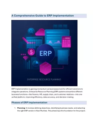 A Comprehensive Guide to ERP Implementation in Navi Mumbai