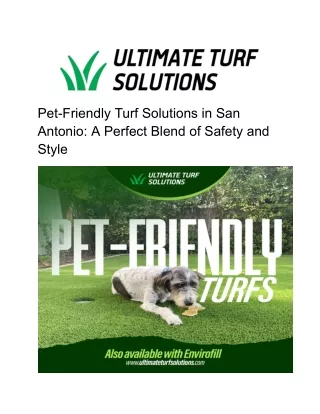 pet friendly turf solutions in san antonio