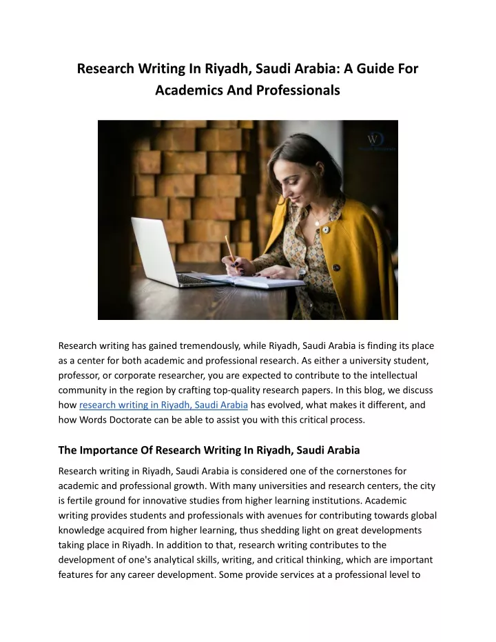 research writing in riyadh saudi arabia a guide