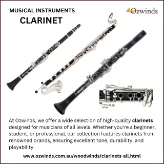 Musical Clarinet For Sale At Ozwinds