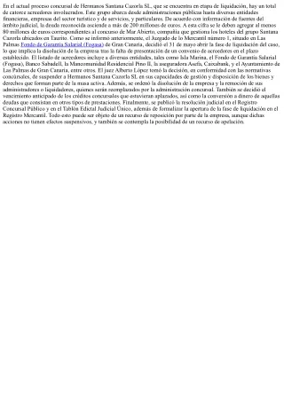 en el actual proceso concursal de hermanos
