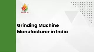 Grinding Machine Manufacturer in India