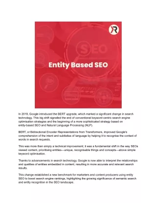 Entity Based SEO