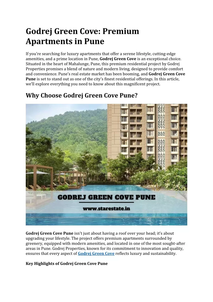 godrej green cove premium apartments in pune