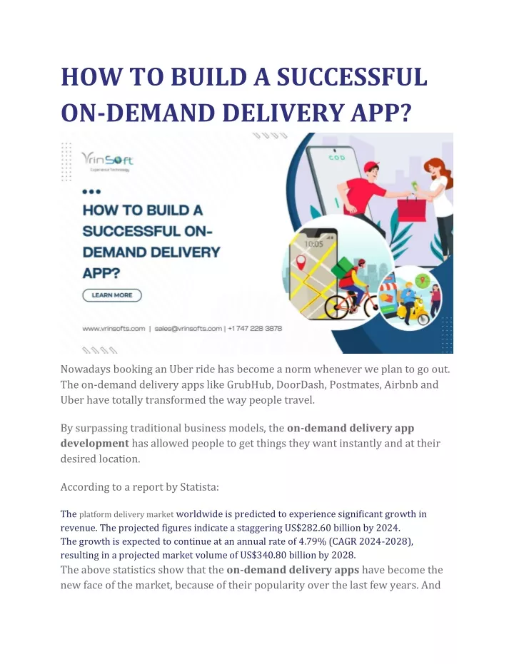 how to build a successful on demand delivery app