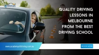 Quality Driving Lessons in Melbourne from the Best Driving School