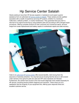 Hp Service Center Salalah