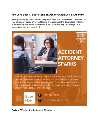 How Long Does It Take to Settle an Accident Claim with an Attorney