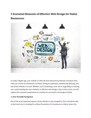 5 Essential Elements of Effective Web Design for Dubai Businesses