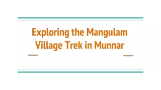 Exploring the Mangulam Village Trek in Munnar