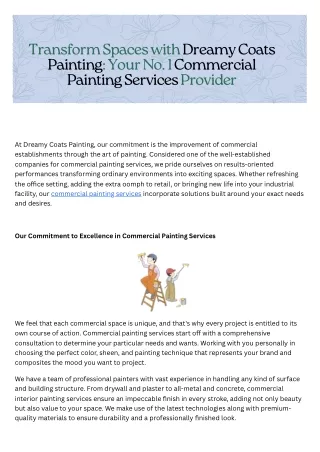 Dreamy coats painting - commercial painting service provider