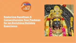 Ayodhya holiday tour Package
