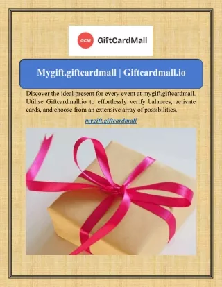 Mygift.giftcardmall  Giftcardmall.io